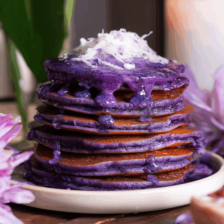Ube Mochi Pancakes