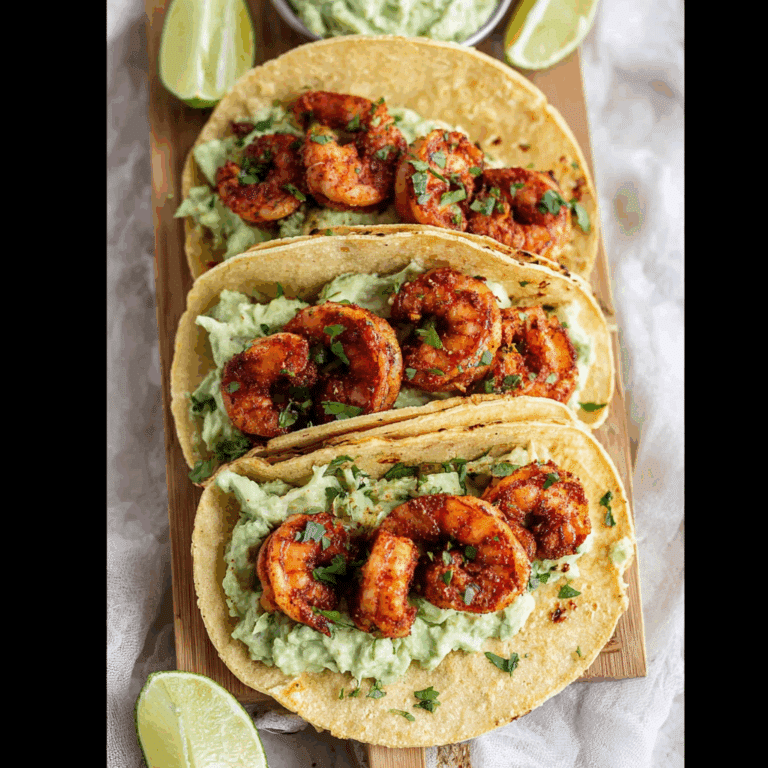 Air Fryer Shrimp Tacos with Avocado Crema
