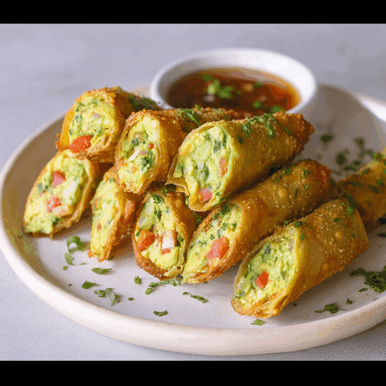 Avocado Egg Rolls with Tamarind Dip