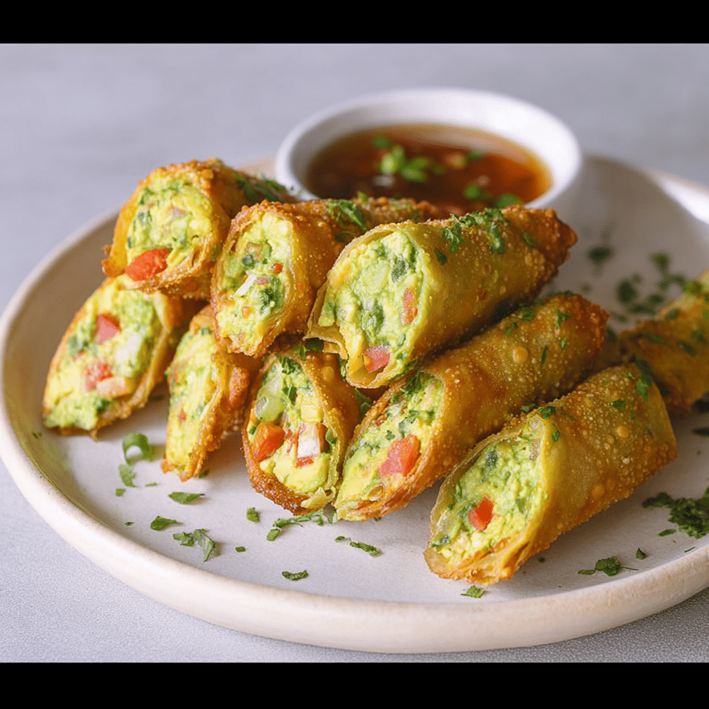 Avocado Egg Rolls with Tamarind Dip