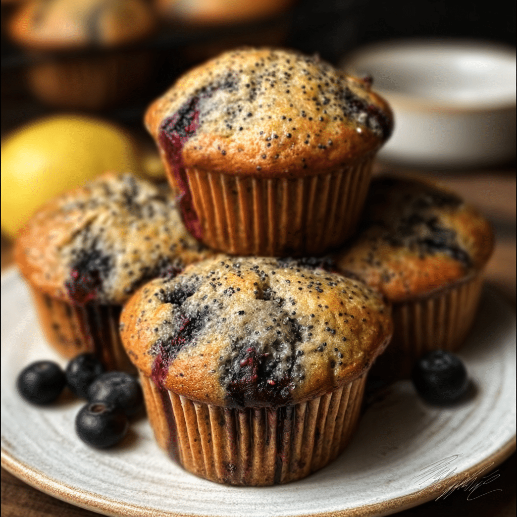 Blueberry Lemon Poppy Seed Muffins
