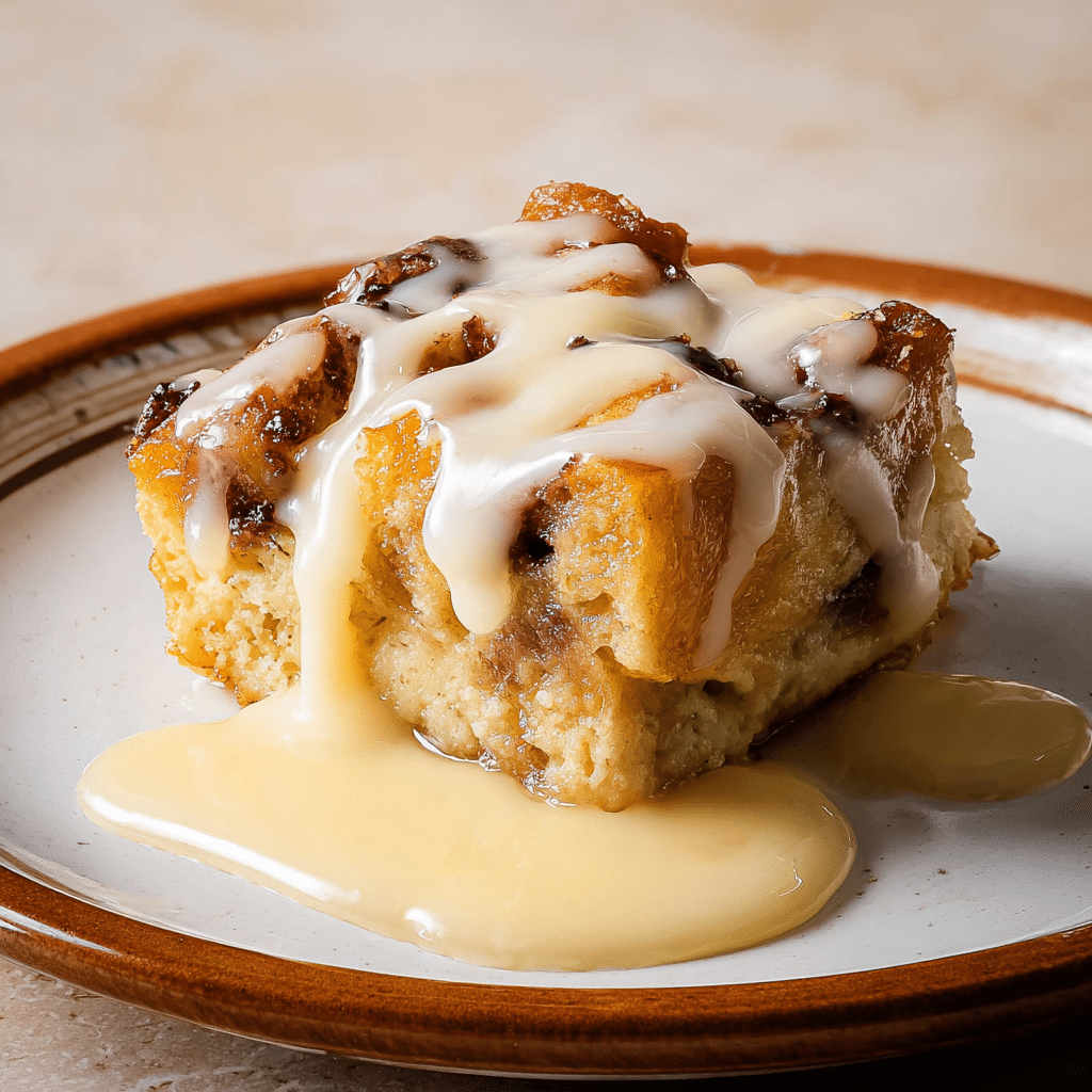 Bread Pudding with Vanilla Custard Sauce