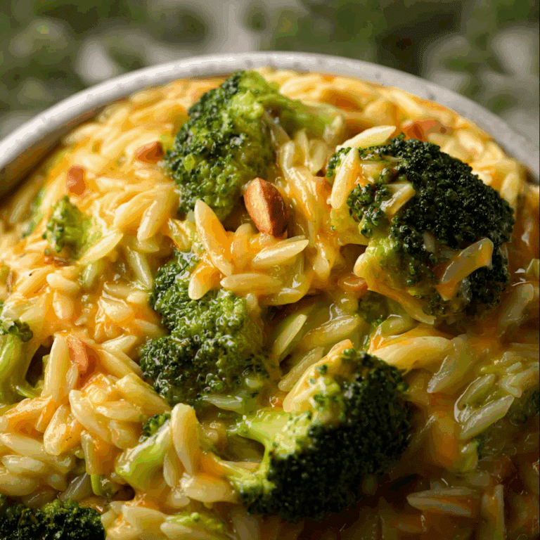Broccoli Cheddar Orzo