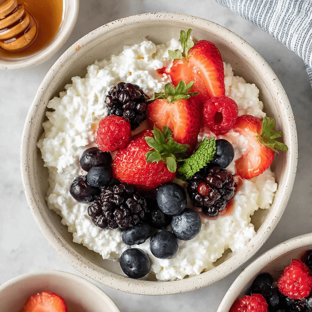 Cottage Cheese Fruit Bowls