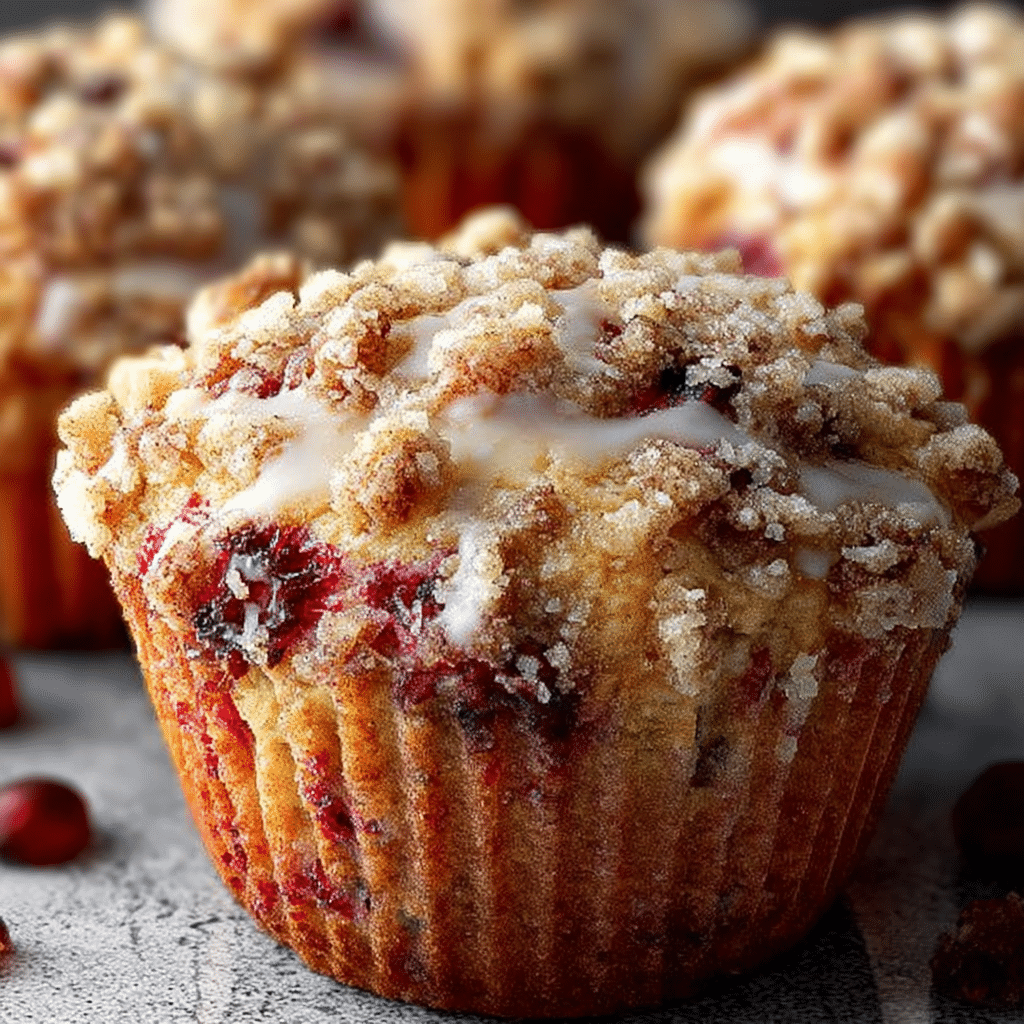 Cranberry Orange Muffins With Streusel Topping