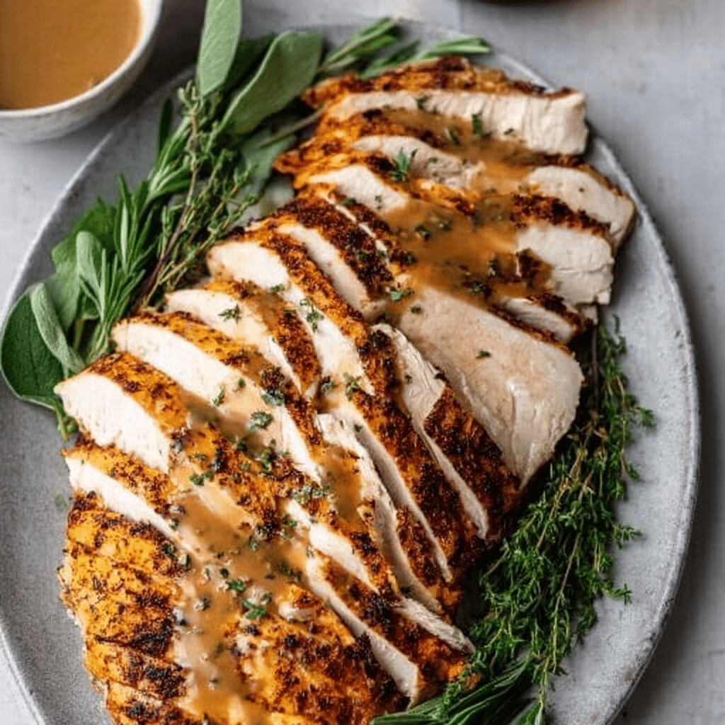 Herb Roasted Turkey Breast with Gravy