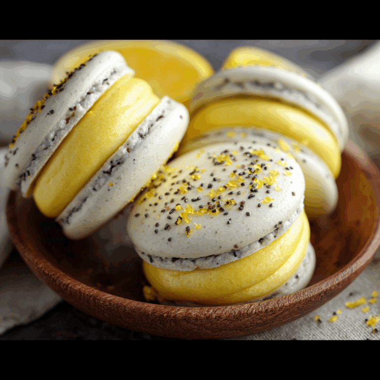 Lemon Poppy Seed Macarons