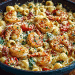 One-Pan Shrimp Scampi Pasta Bake