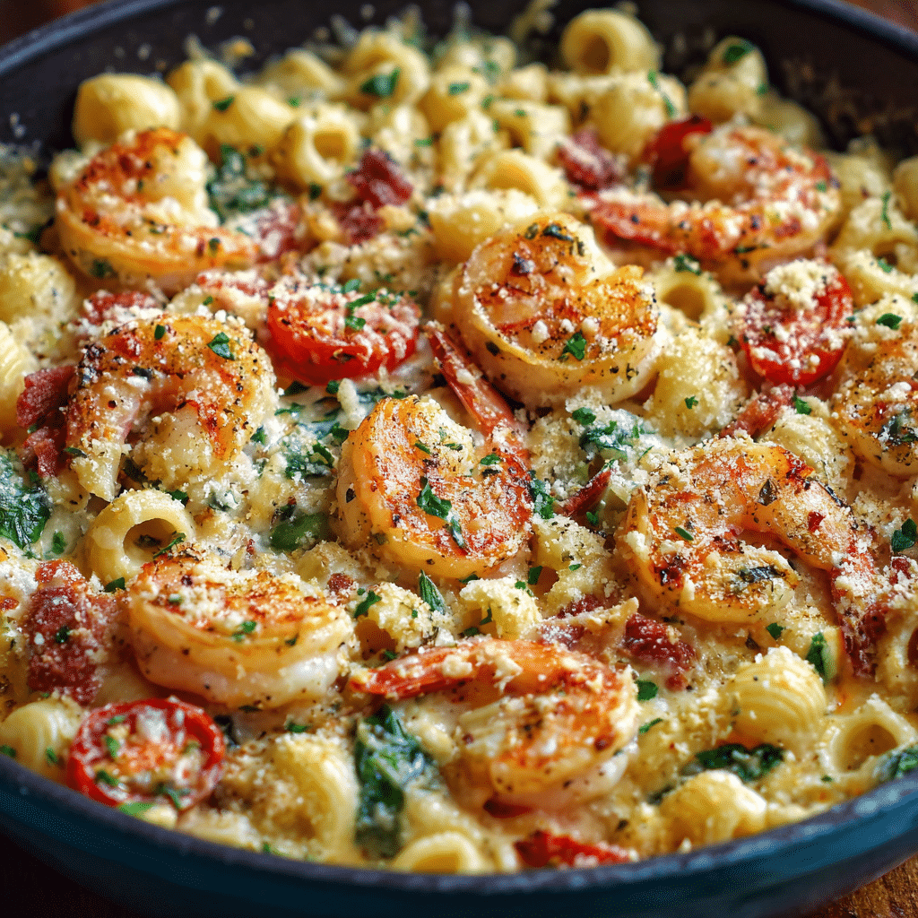 One-Pan Shrimp Scampi Pasta Bake