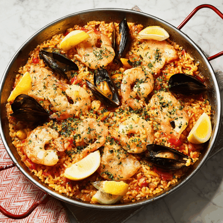 Spanish Paella with Chicken & Seafood