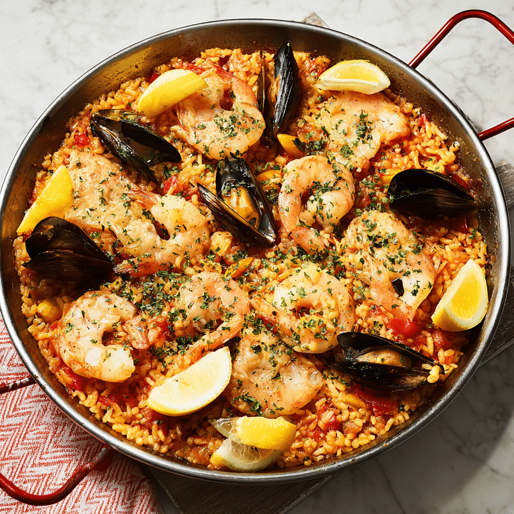 Spanish Paella with Chicken & Seafood