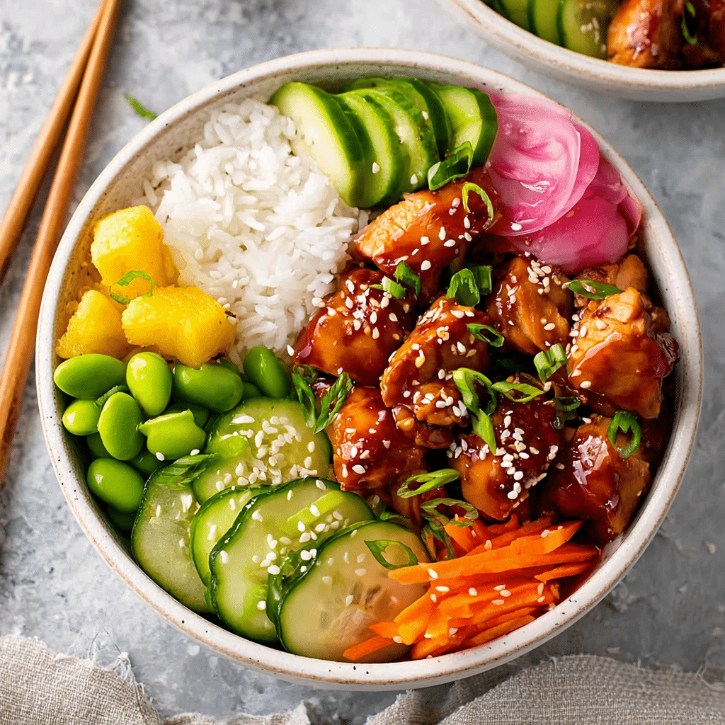 Teriyaki Chicken Veggie Bowls