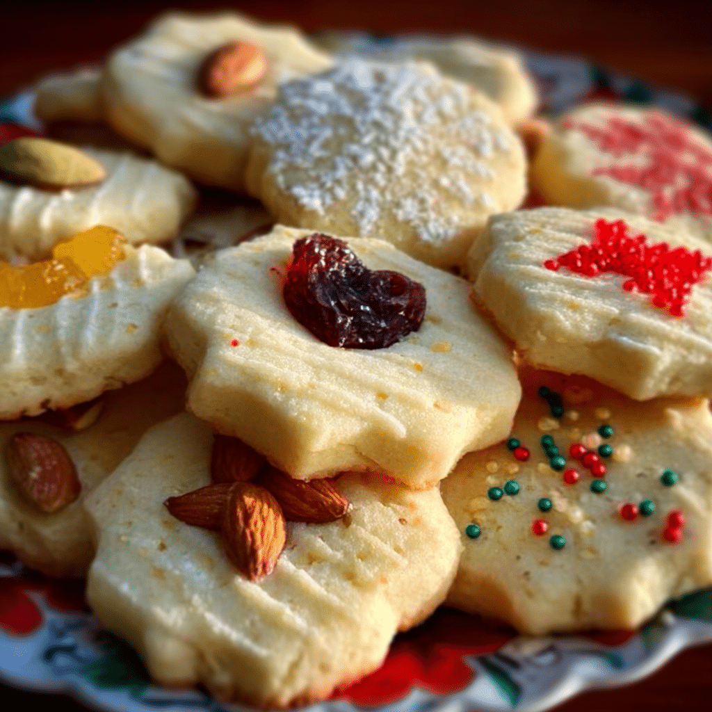 4-Ingredient Christmas Shortbread Cookies