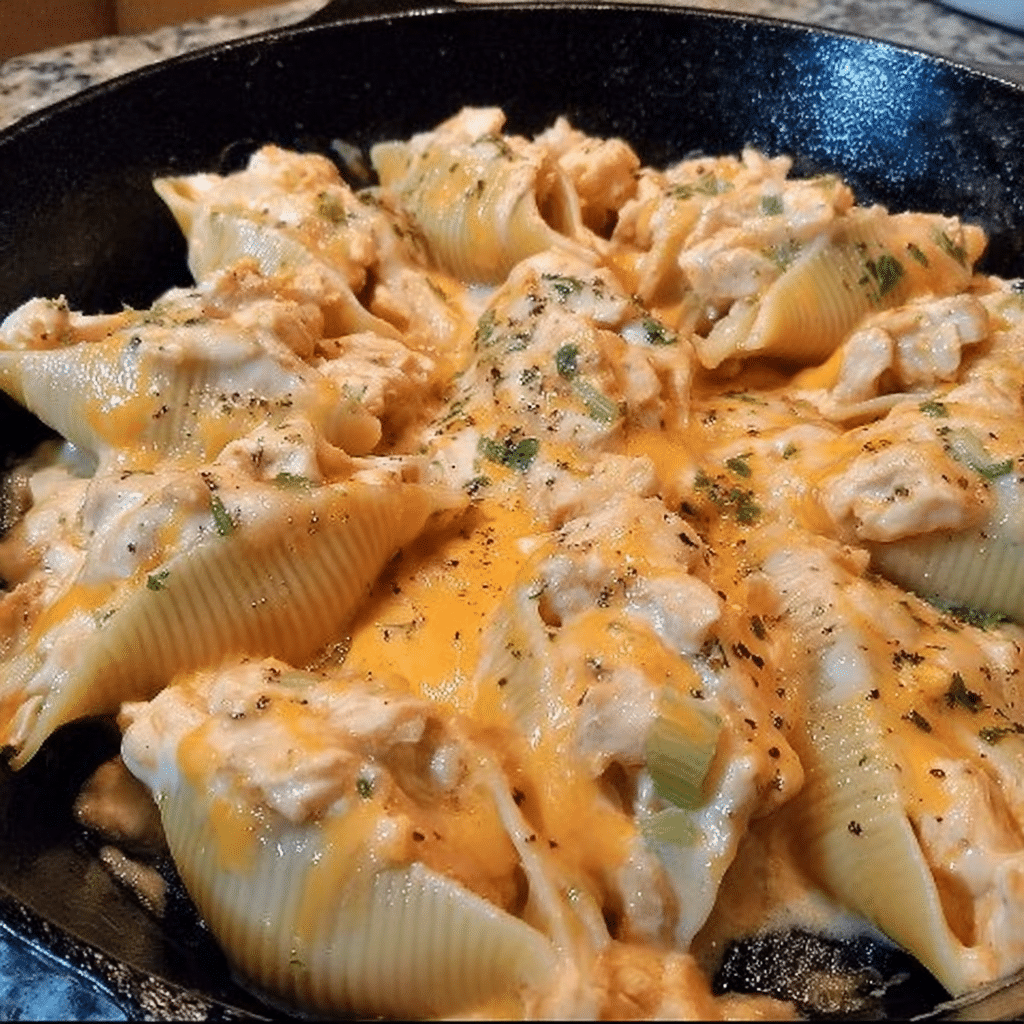 Buffalo Chicken Stuffed Shells