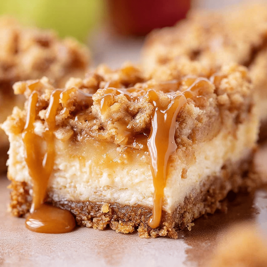 Caramel Apple Cheesecake Bars
