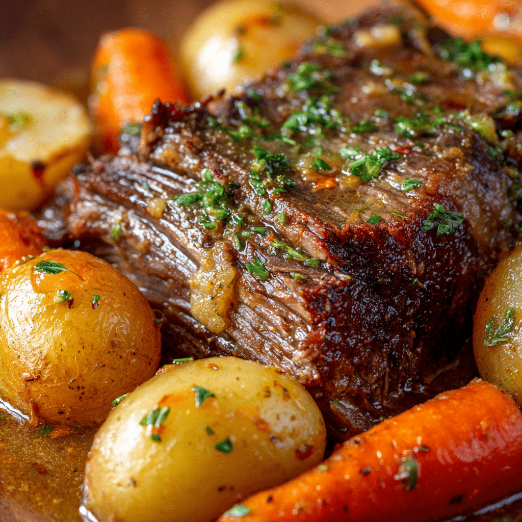 Classic Pot Roast with Carrots and Potatoes