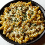 Crockpot Garlic Parmesan Chicken Pasta