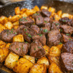 Garlic Butter Steak Bites with Crispy Potatoes