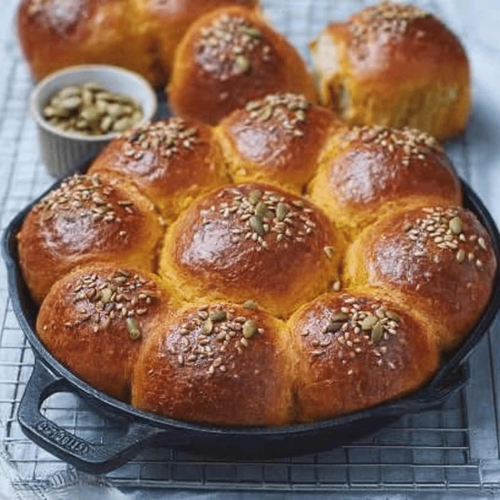 Honey Pumpkin Dinner Rolls
