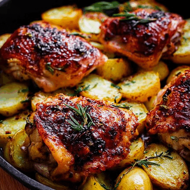 Oven Roasted Chicken Thighs with Potatoes