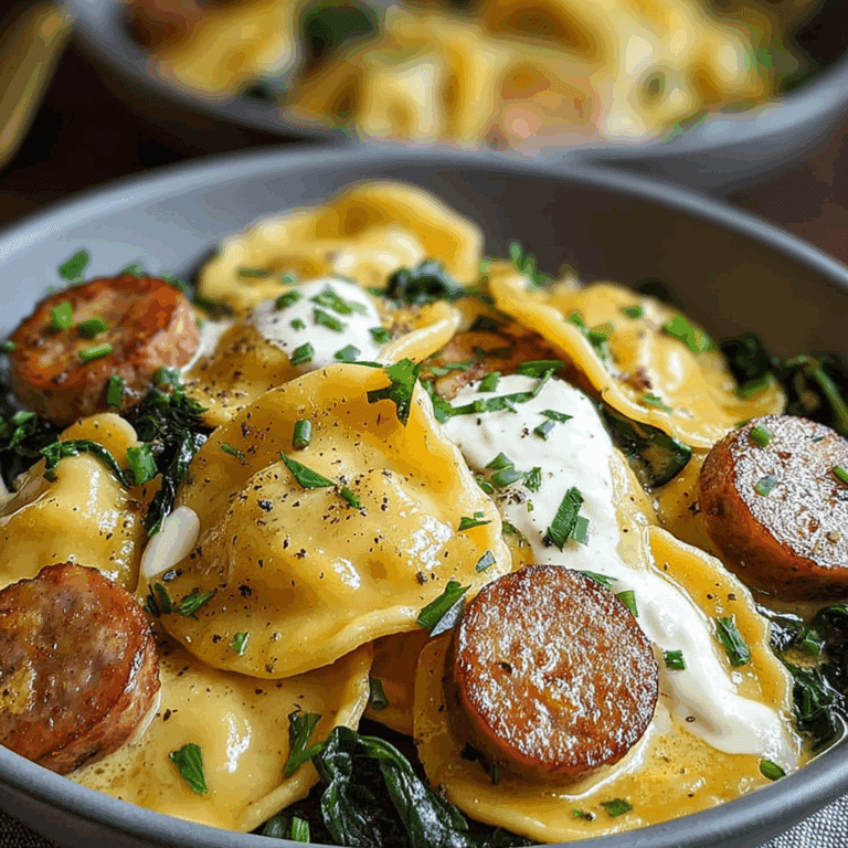 Pierogi and Turkey Sausage Skillet