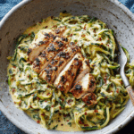 Zucchini Noodle Chicken Alfredo